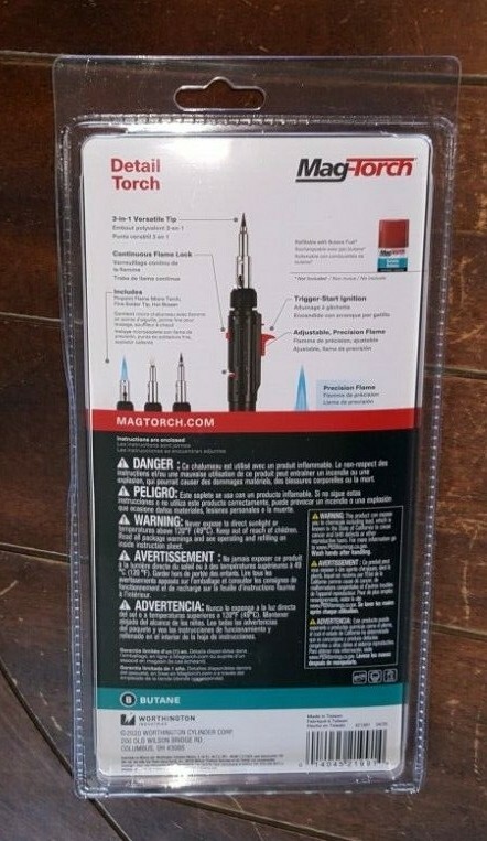 Mag-Torch Detail Torch -Trigger Start Ignition & Adjustable Flame- Item #MT790
