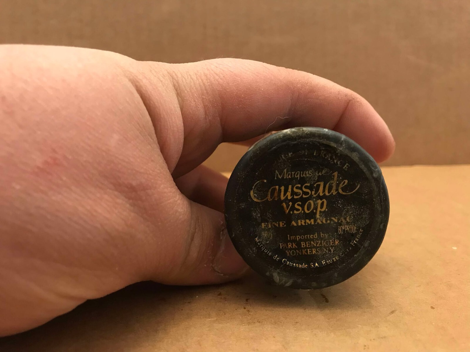 Vintage Caussade Armagnac Empty Mini