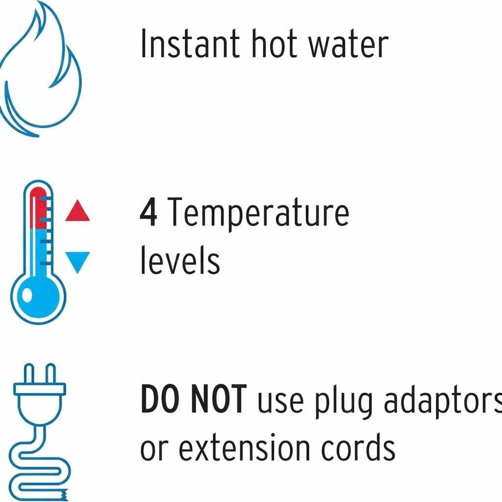 Electric Shower Head Compatible with Standard Plumbing 4 Temperature Settings...