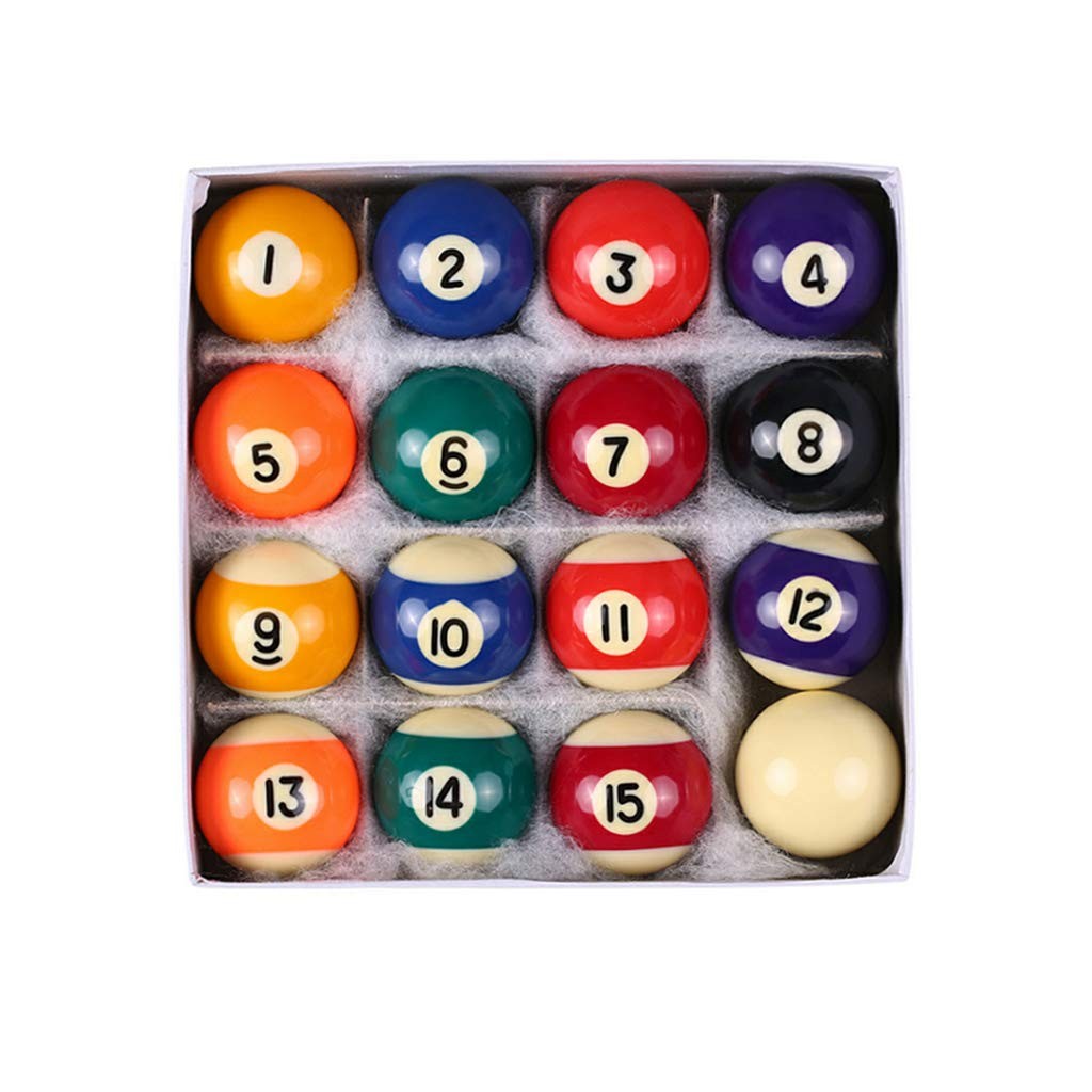 Mini Pool Set,16pcs/Set 0.98Inch Resin Mini Billiard,Small Pool Cue Balls Ful...