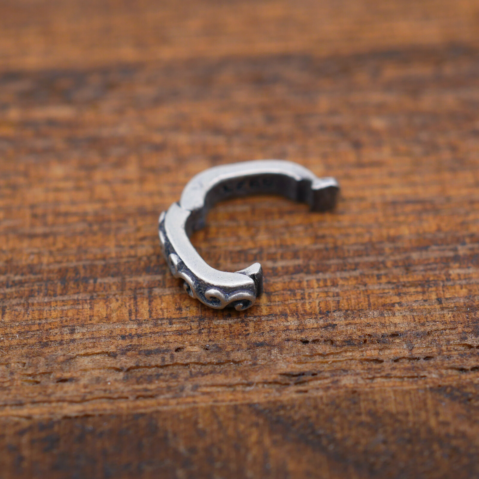 TINY Sterling Silver 925 Link Lock Oval Jump Ring Charm Pendant Connector A5159