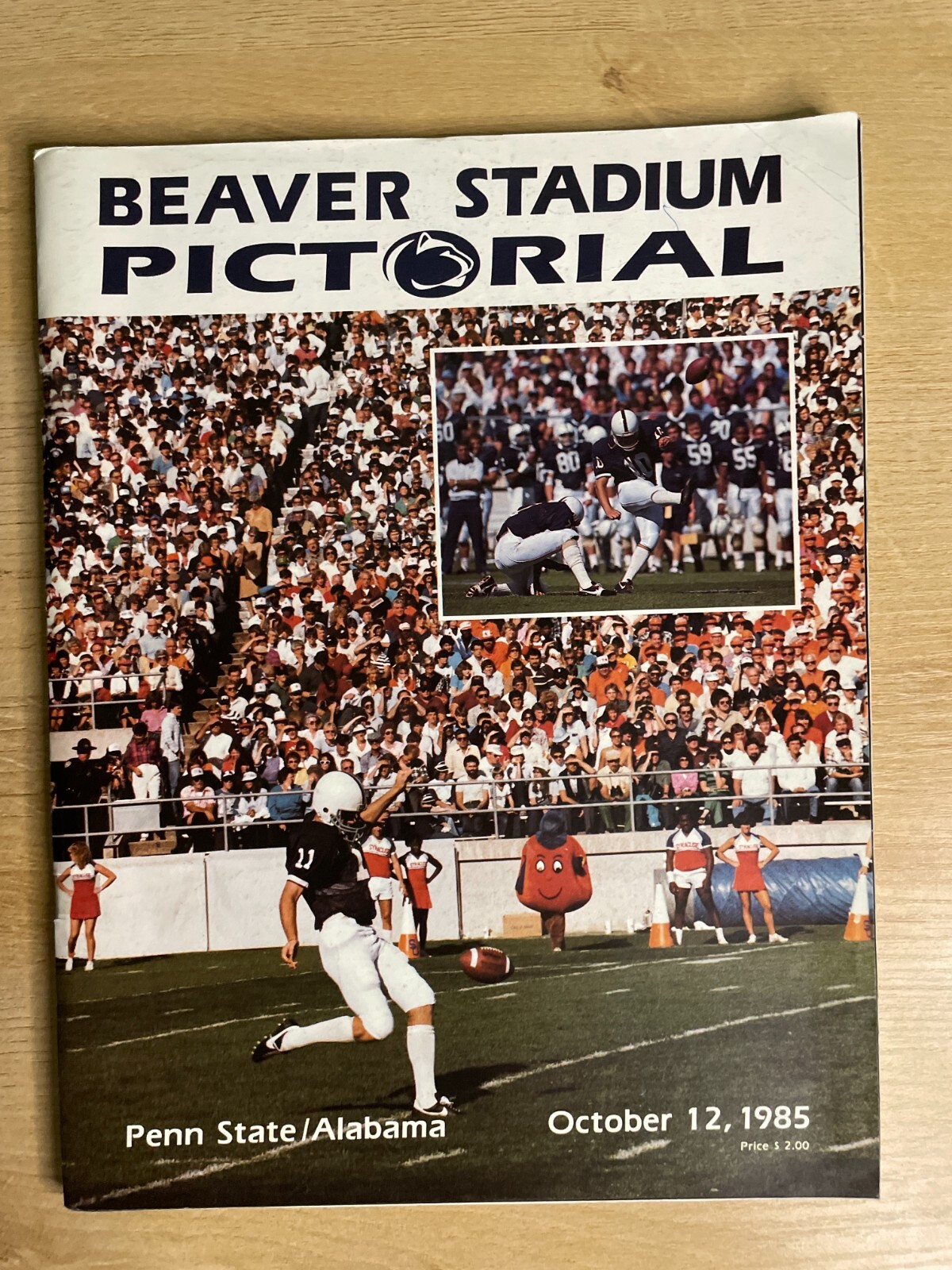 Beaver Stadium Pictorial October 12, 1985 Penn State Vs. Alabama Program B2373