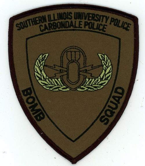 ILLINOIS IL SOUTHERN IL UNIVERSITY CARBONDALE POLICE BOMB SQUAD SHOULDER PATCH