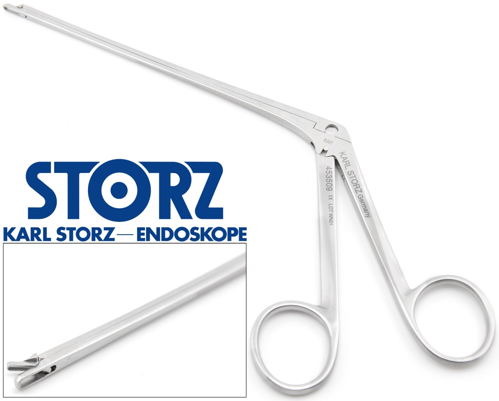 Karl Storz 453509 Nasal Cutting Rhinoplasty Forceps Straight Bite 1.25x5mm 5"