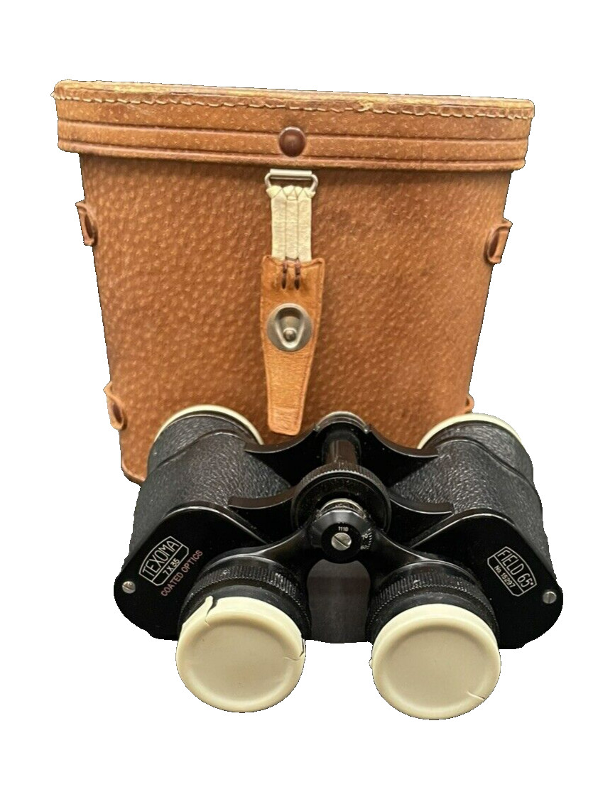 Texoma 7x35 Coated Optics Field 65 Binoculars Leather Case #15297