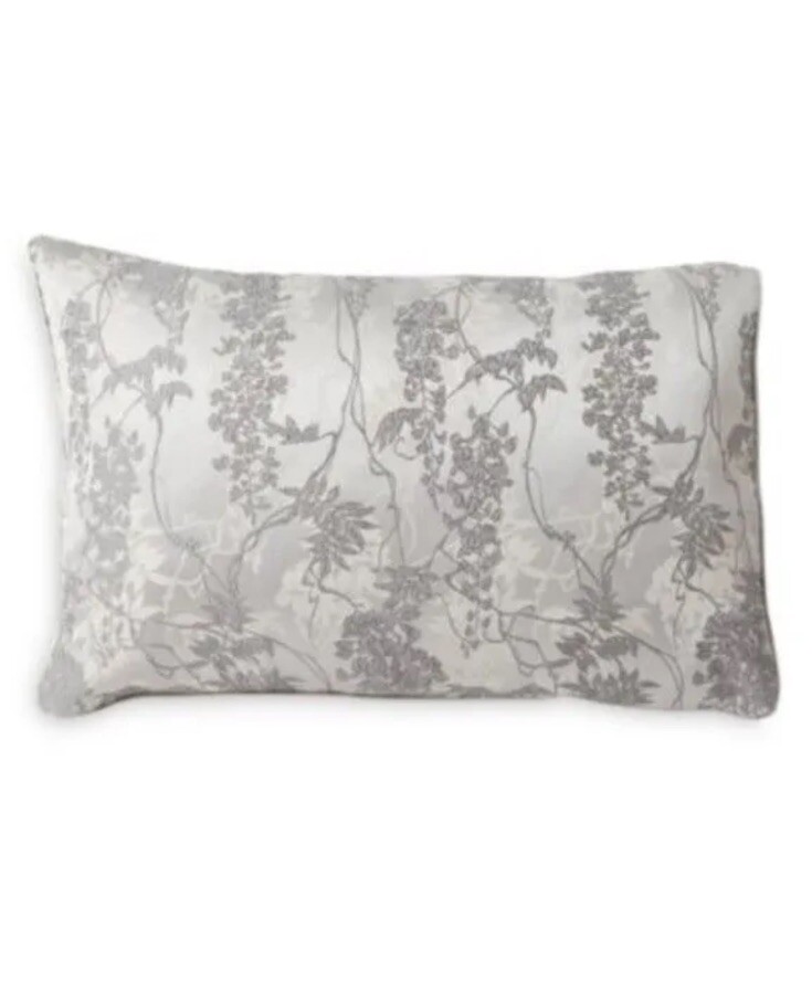 Michael Aram King Shams Wisteria Gray Jacquard Floral New Set Of 2