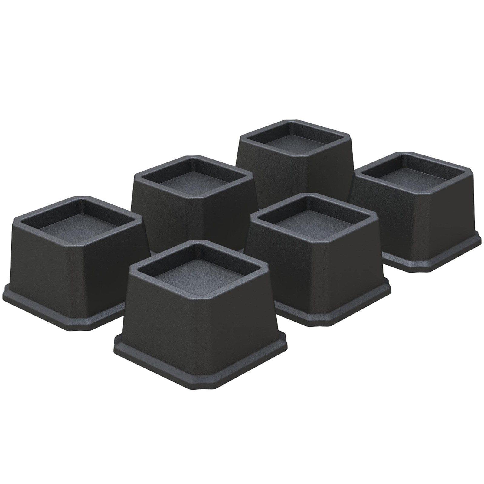 Whynonap Bed Risers 2 Inch Heavy Duty Bed Elevators, Set of 6 Lifts Up 2000 l