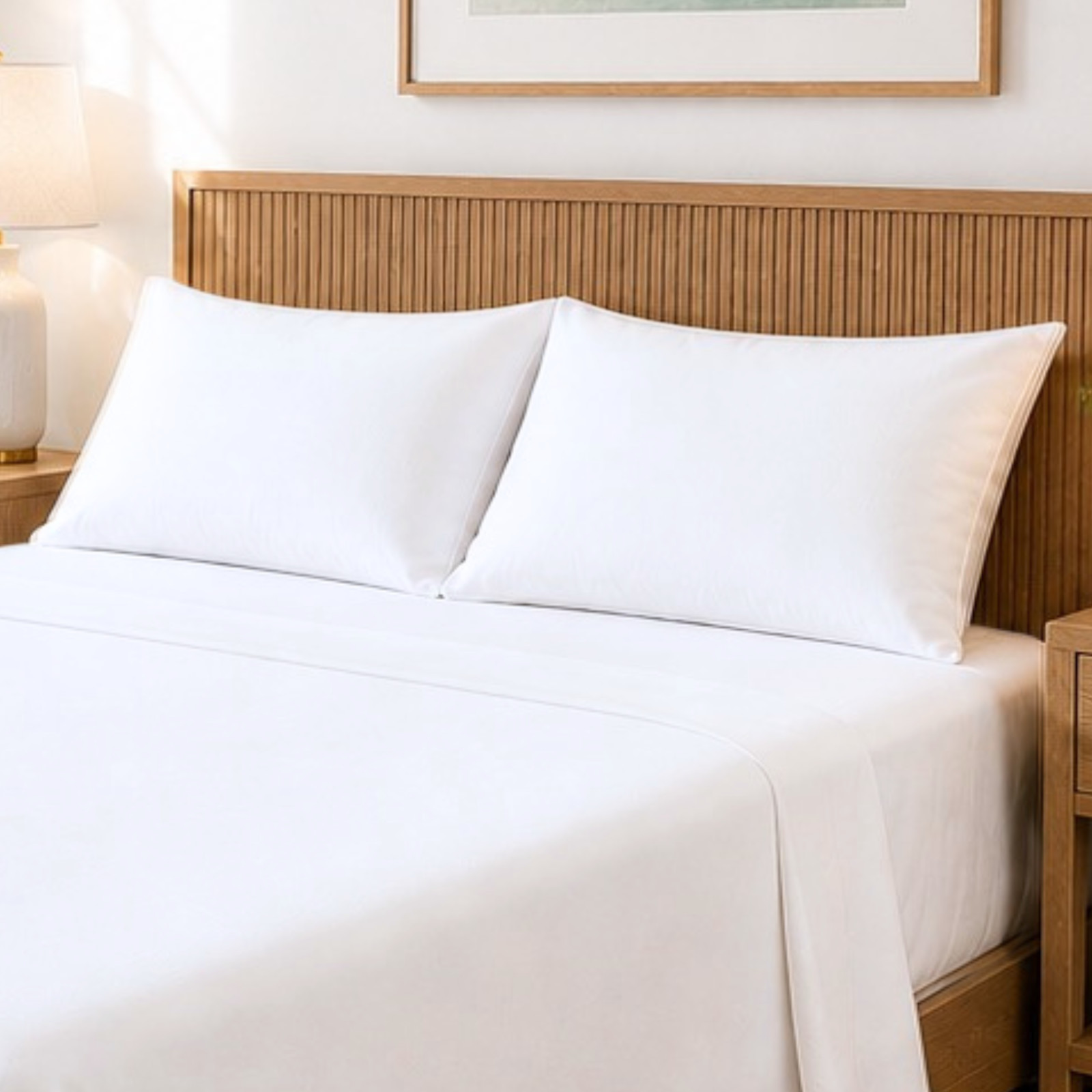 High Thread Count 2200 Cotton Blend Soft Deep Pocket 4-Piece Cooling Sheet Set
