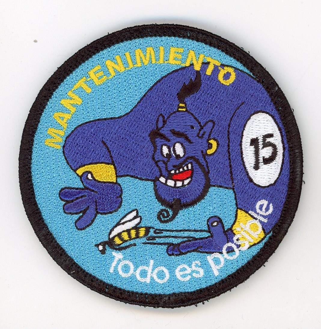 PATCH SPAIN ZARAGOZA AFB F/A-18 HORNET 15tH WING MAINTENANCE VEL BACK PARCHE