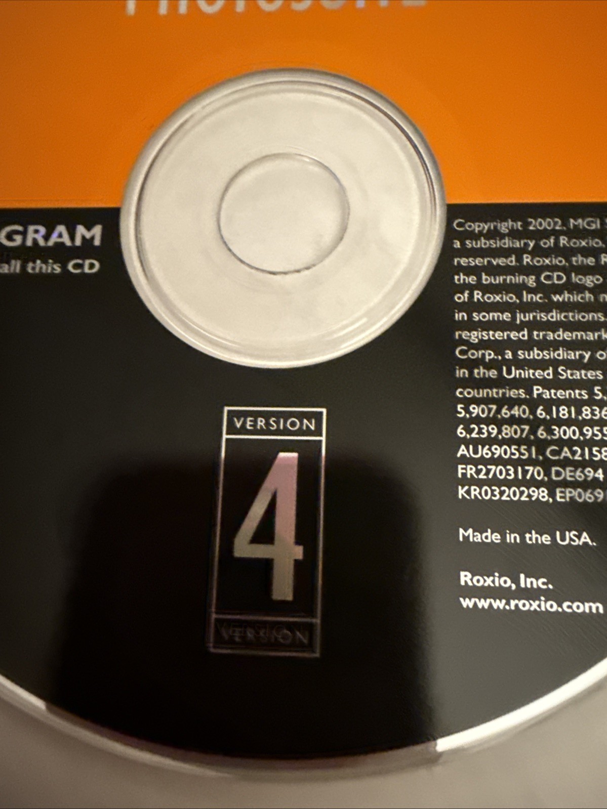 Roxio Photosuite Program Standard Edition 4 for PC Software CD Disc