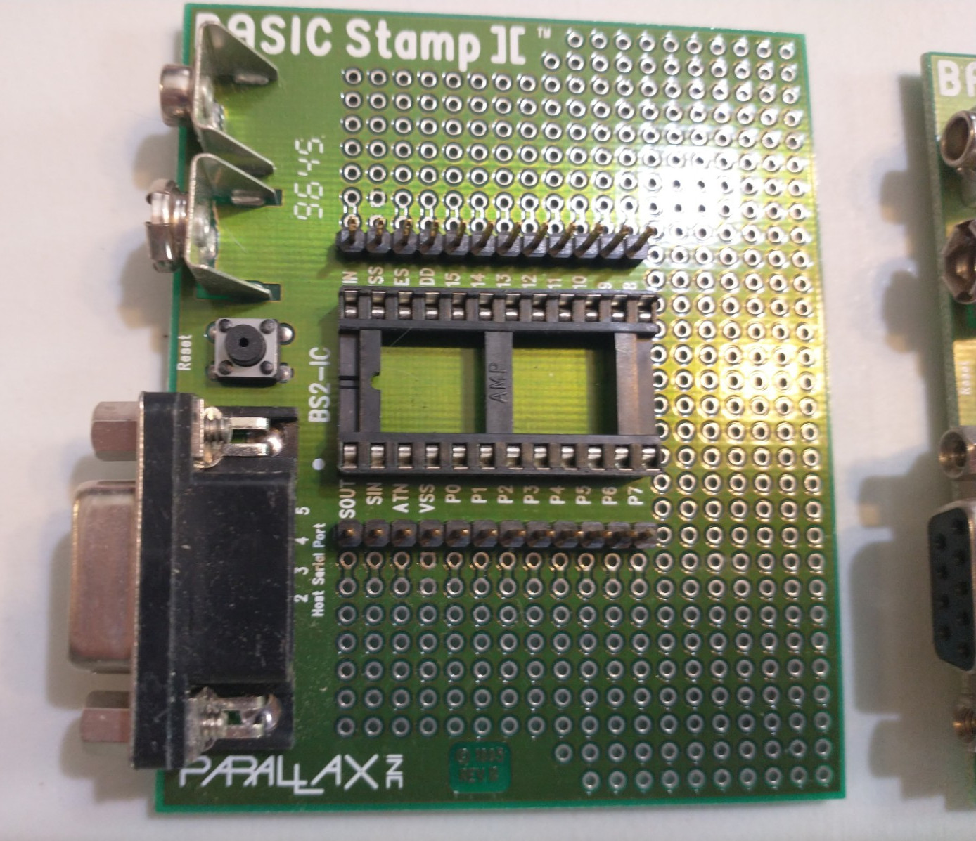 Parallax BASIC Stamp 2 Carrier/Solder Board BS2 Dev Board 9-Pin Serial (No CPU)