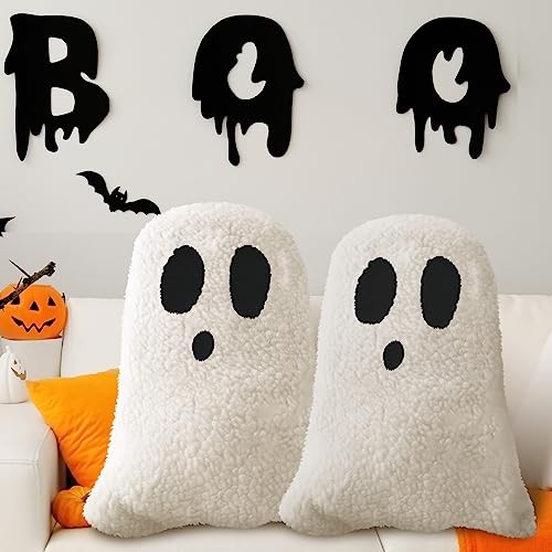Pcs Ghost Shaped Pillows Halloween Throw Pillows for Sofa 11.81 x 7.87 Inch 2