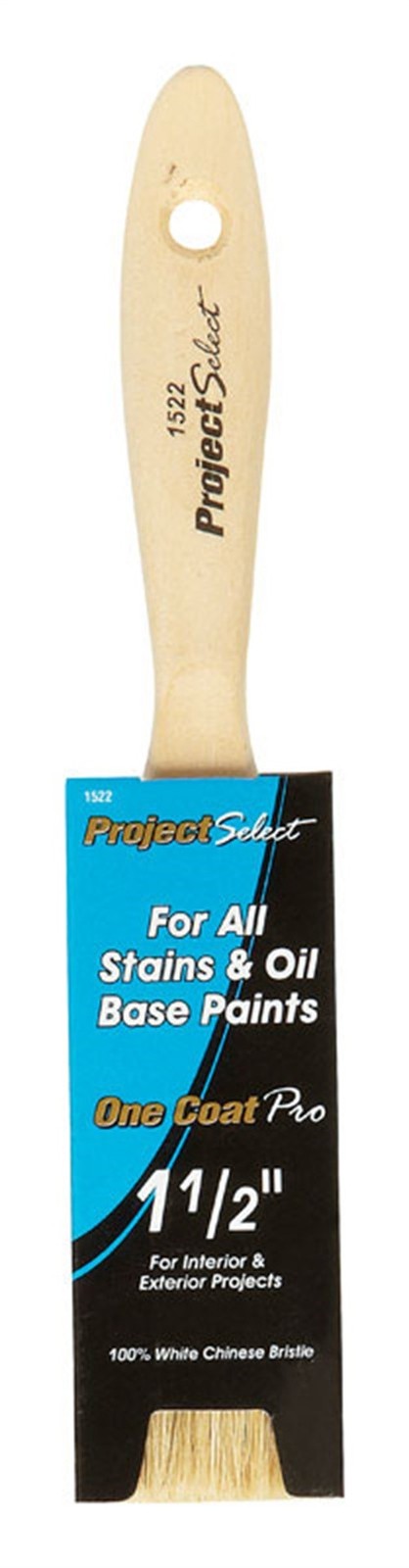 Linzer 1522-1.5 Project Select White China Bristle Varnish/Wall Brush 1-1/2 in.