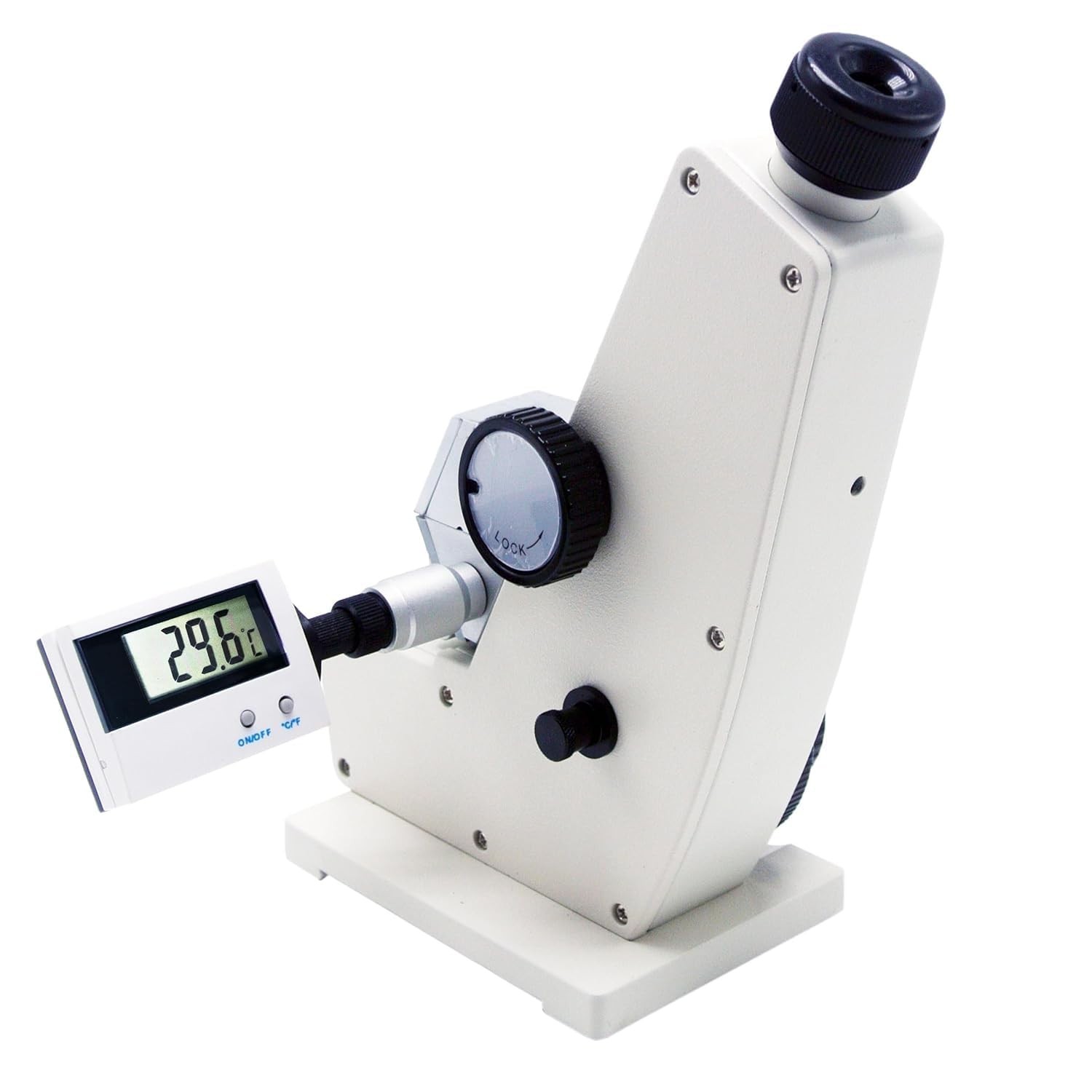 Abbe Refractometer with Digital Thermometer Observation Mode Monocular