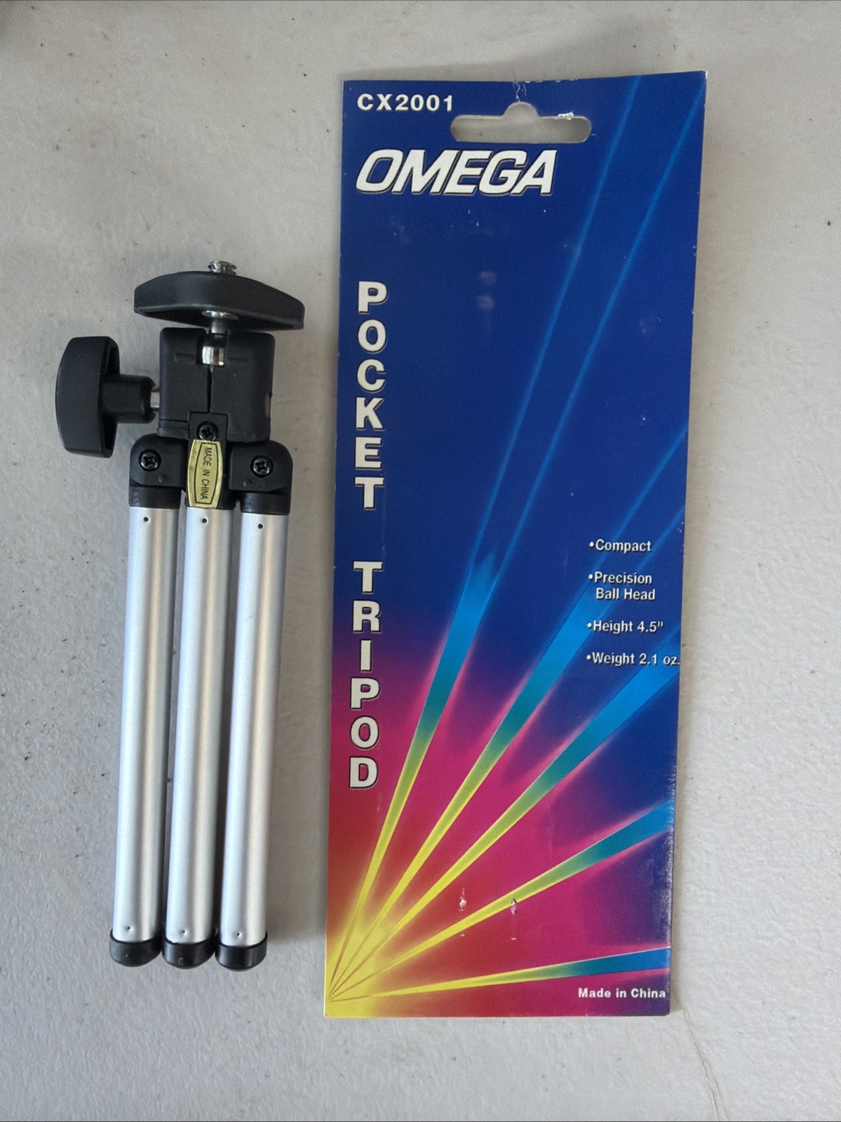 Tripod Mini Silver Black Compact Camera OMEGA Tripod New 4.5"