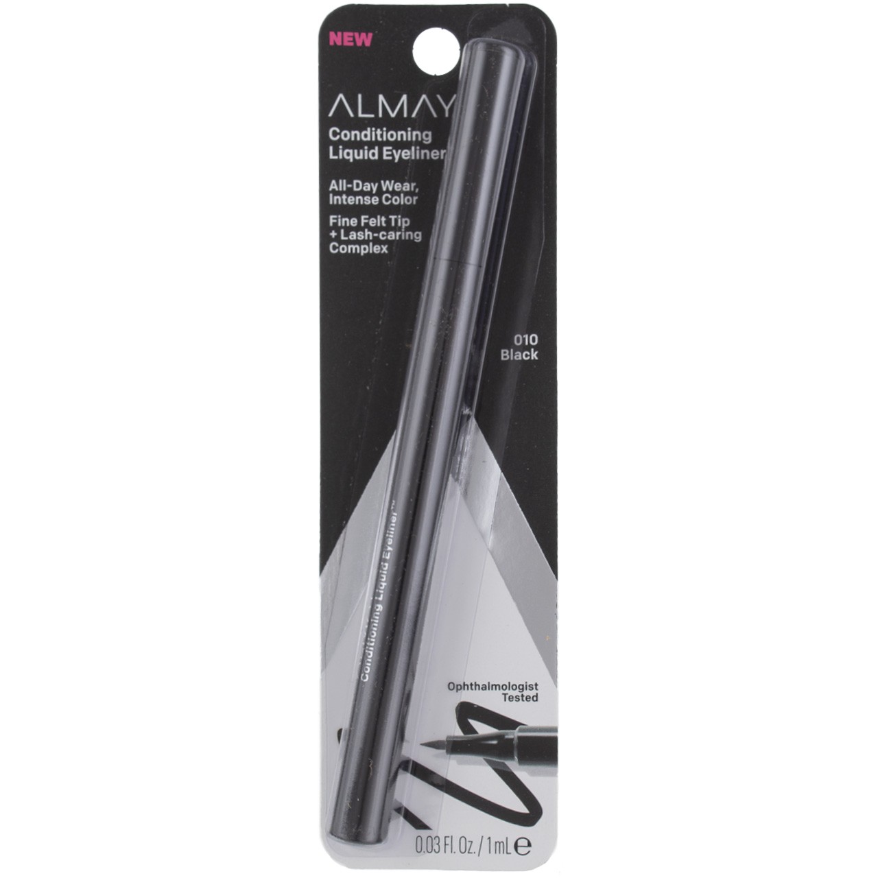 3 Pack Almay Conditioning Liquid Liquid Eyeliner, Black 010, 0.03 fl oz