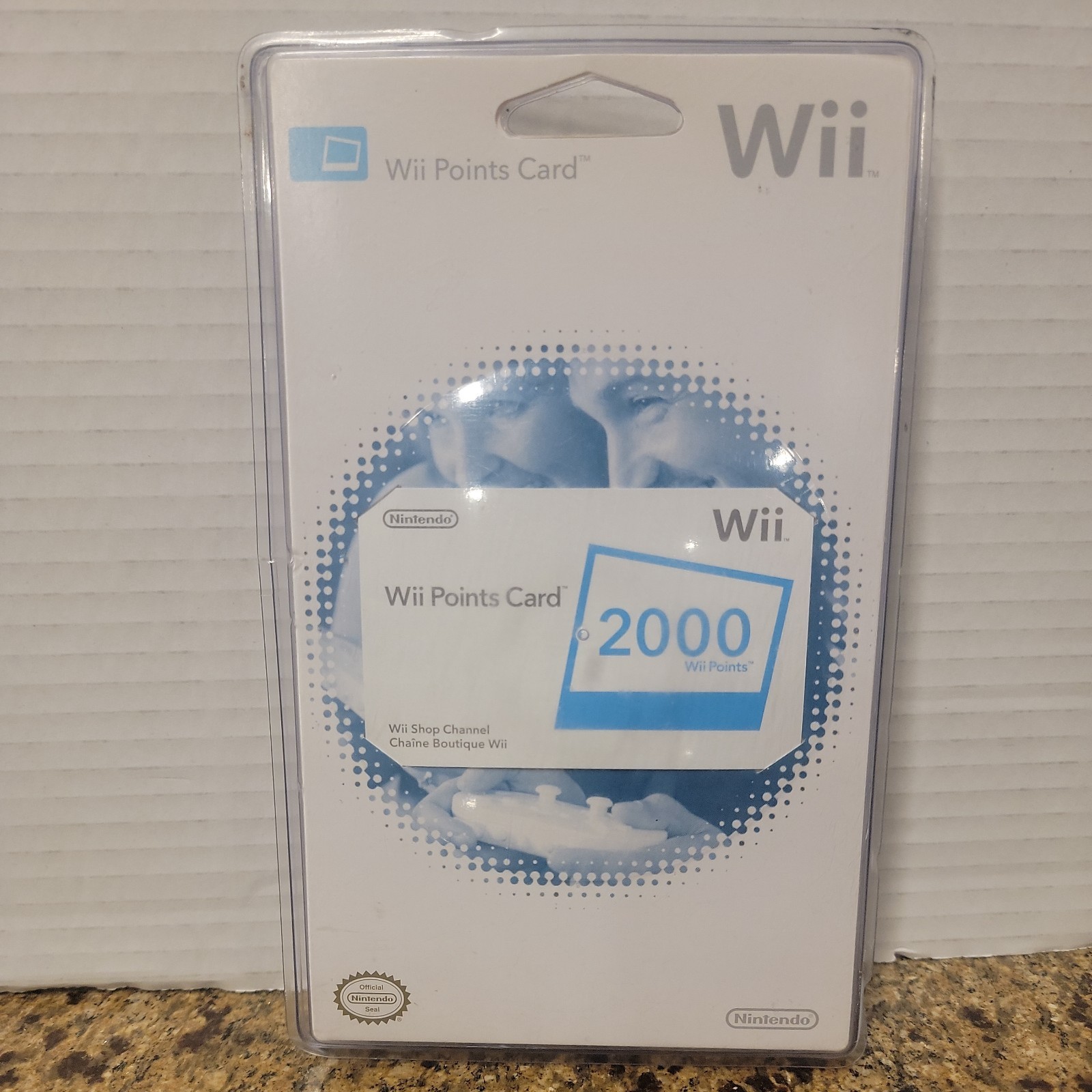 Nintendo Wii 2000 Points Card New Factory Sealed Old Stock Collectors Piece