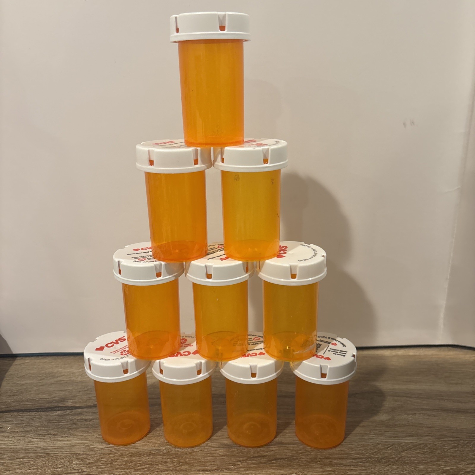 Empty Prescription RX Bottles Lot of 10 Projects/Storage/Crafts 3” Tall