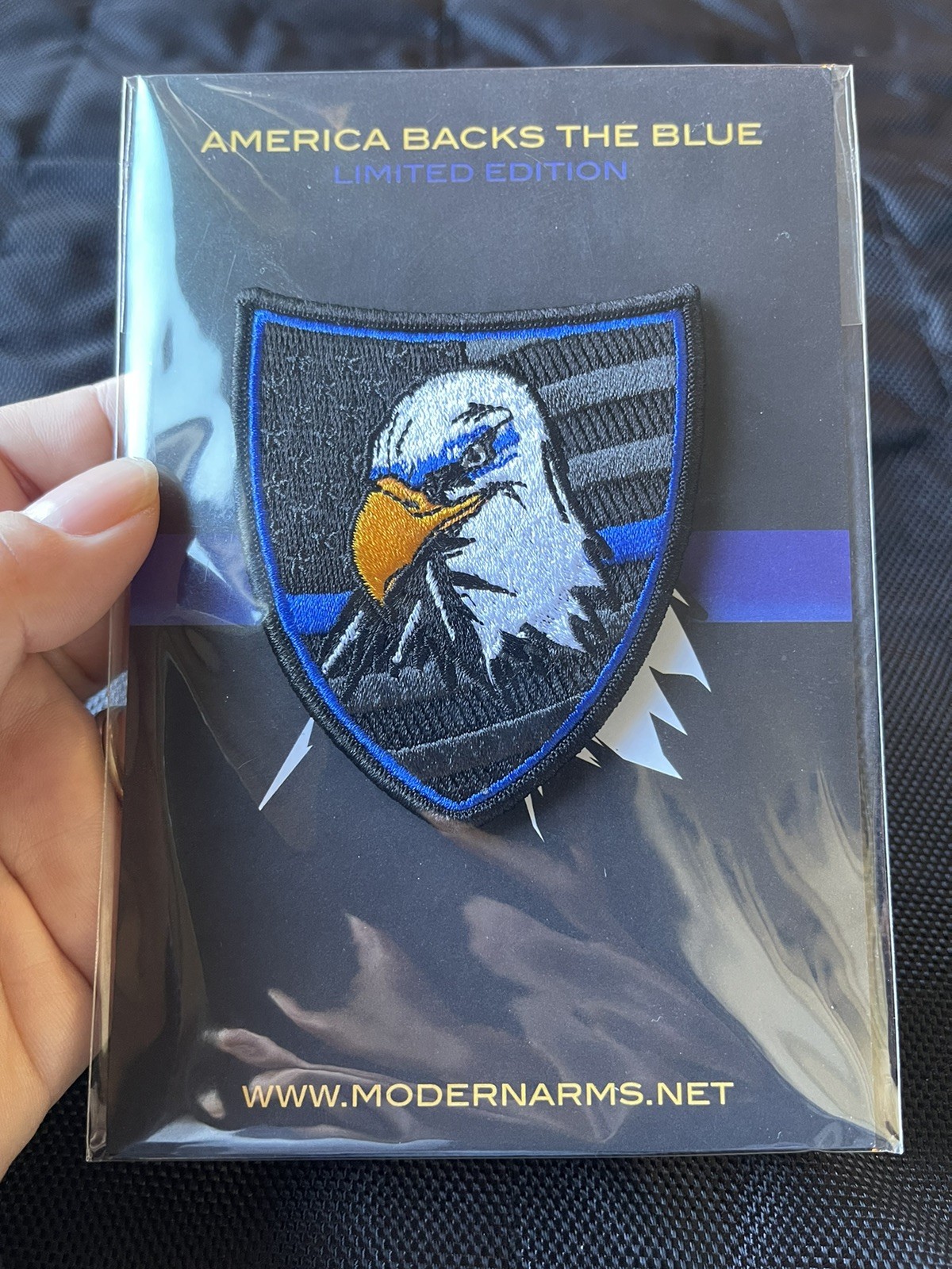 Blue Line Liberty Tactical Morale Patch, Modern Arms Limited, Embroidered