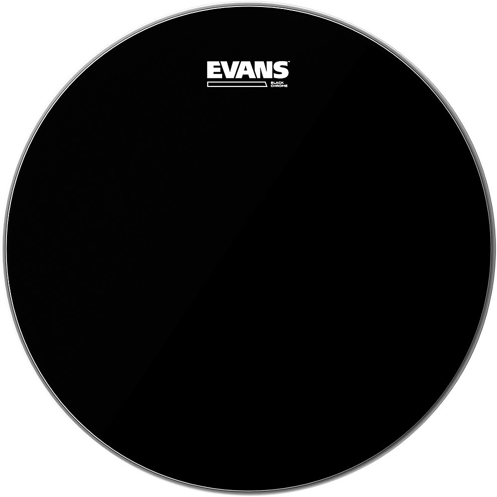 Evans Black Chrome Tom Batter Drumhead 8 in.