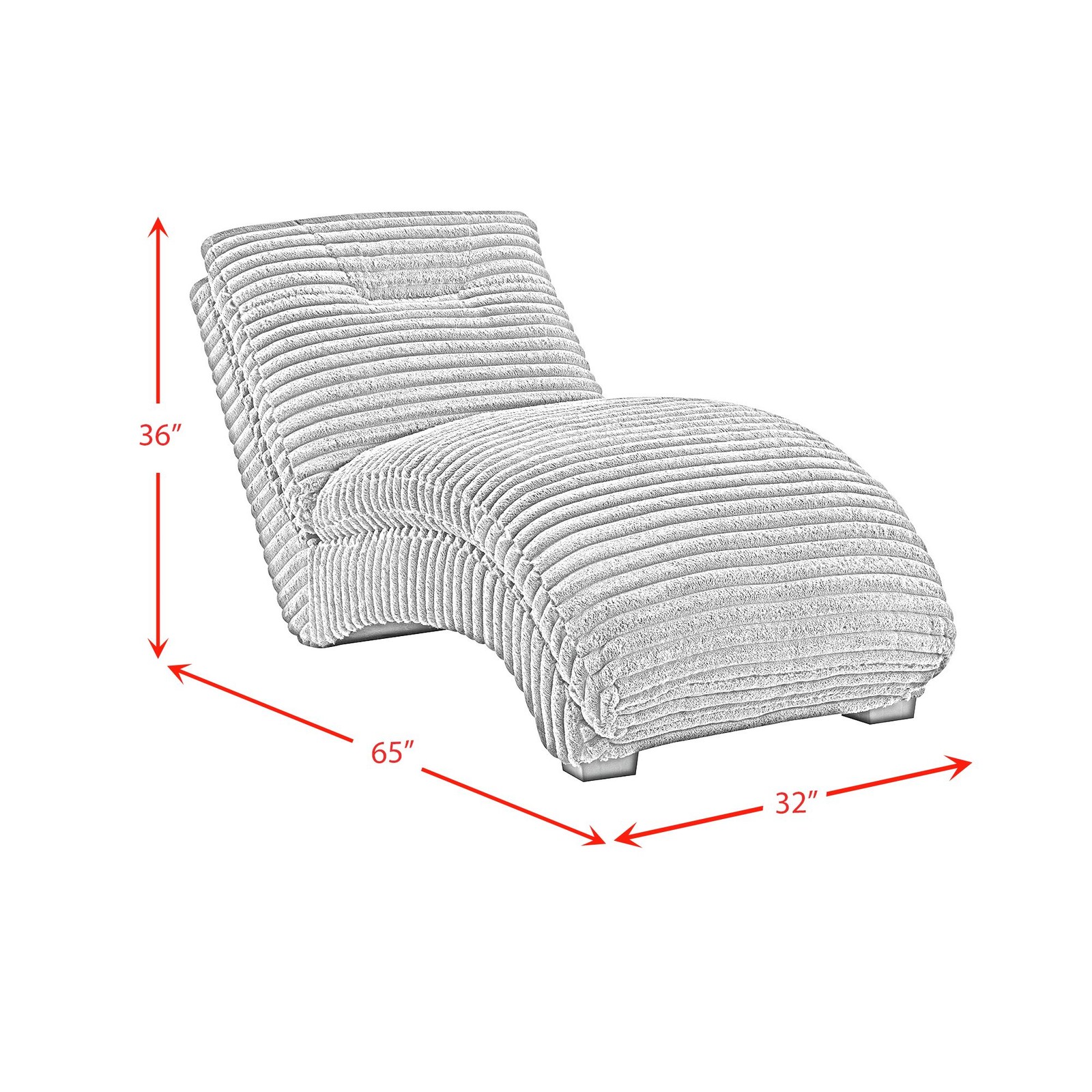 Picket House Furnishings Victoria Chaise in Masis Silver