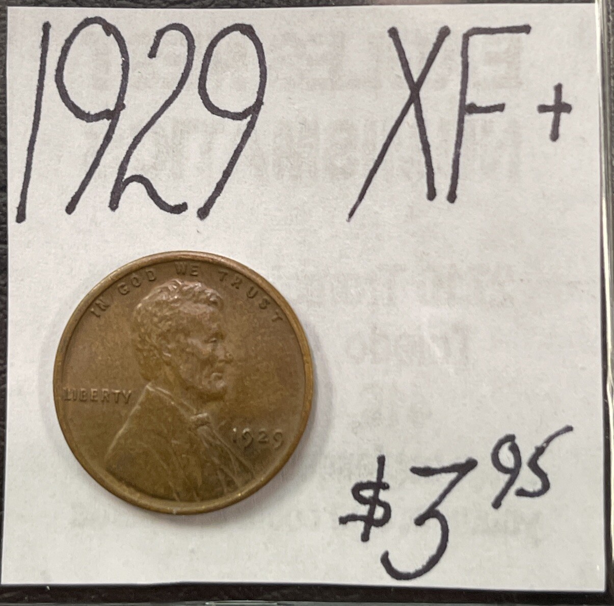 1929 Lincoln Wheat Cent (XF+) Extra Fine Condition. ENN Coins