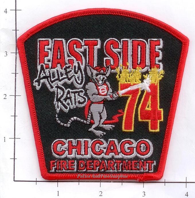 Illinois - Chicago Engine 74 IL Fire Dept Patch  Alley Rats