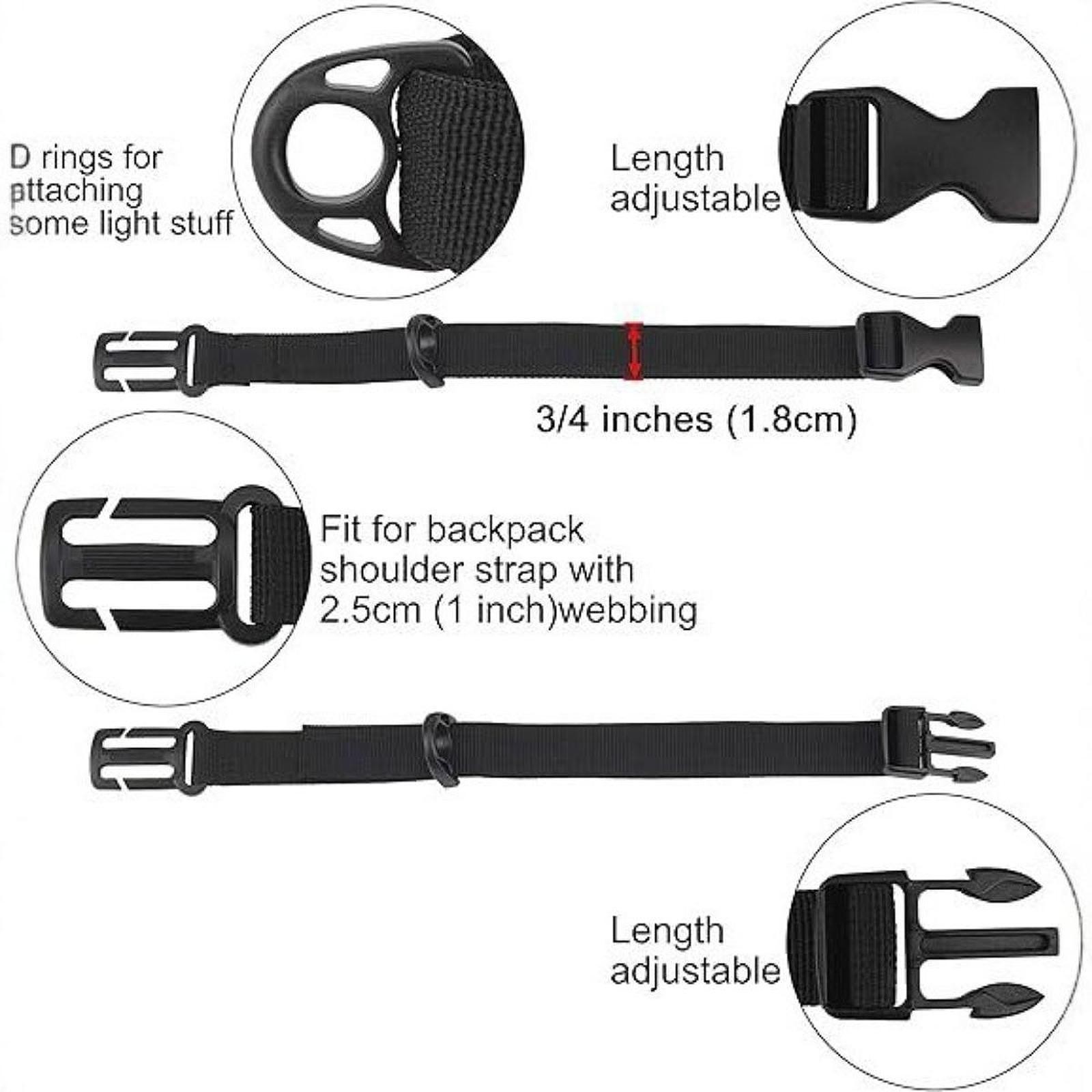 Backpack Chest Strap Backpack Sternum Strap Adjustable Quick Release Buckle Non