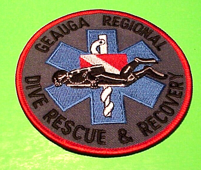 GEAUGA  OHIO  OH  REGIONAL DIVE RESCUE & RECOVERY  4" PATCH  FREE SHIPPING!!!