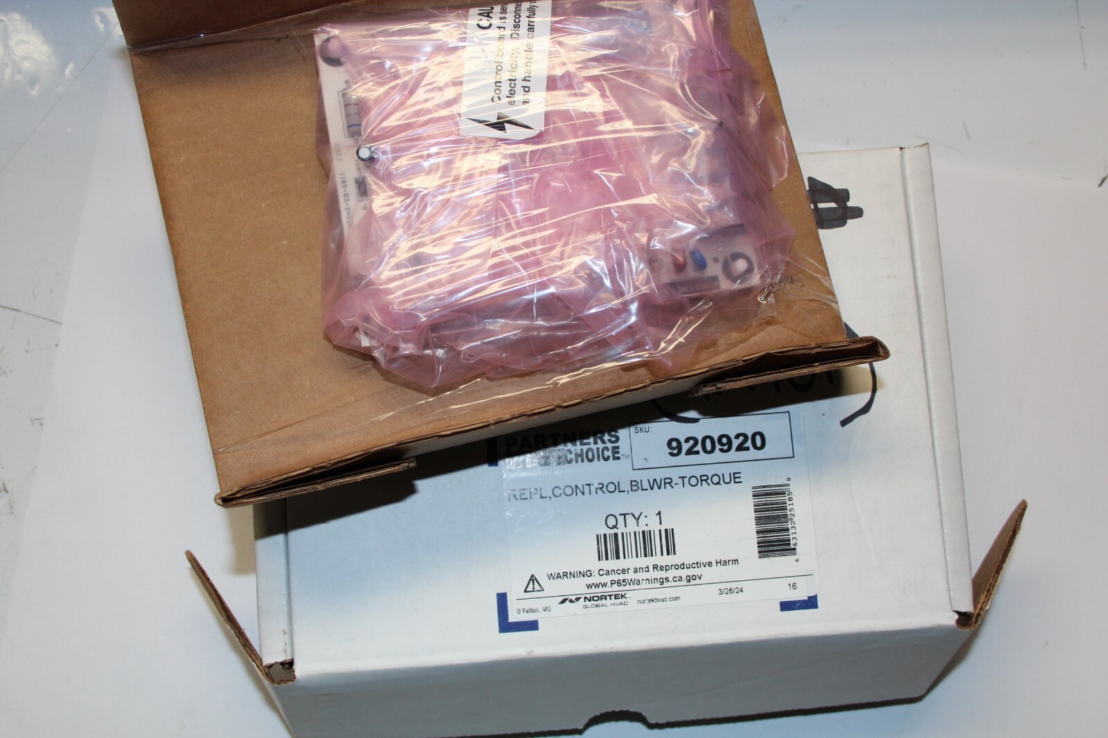 NORTEK 920920 Fan Blower Control Board BLWR-TORQUE