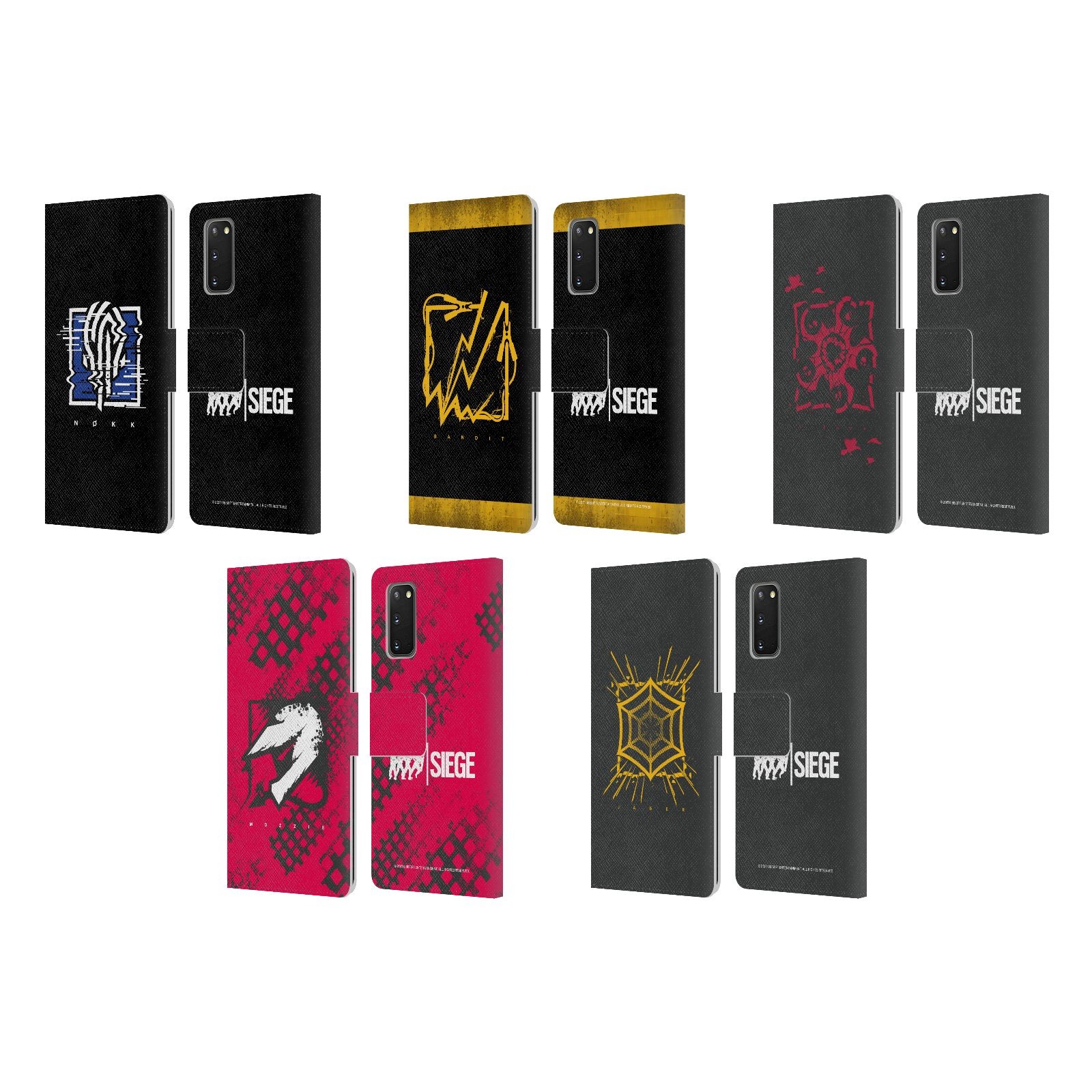 TOM CLANCY'S RAINBOW SIX SIEGE ICONS LEATHER BOOK CASE FOR SAMSUNG PHONES 1