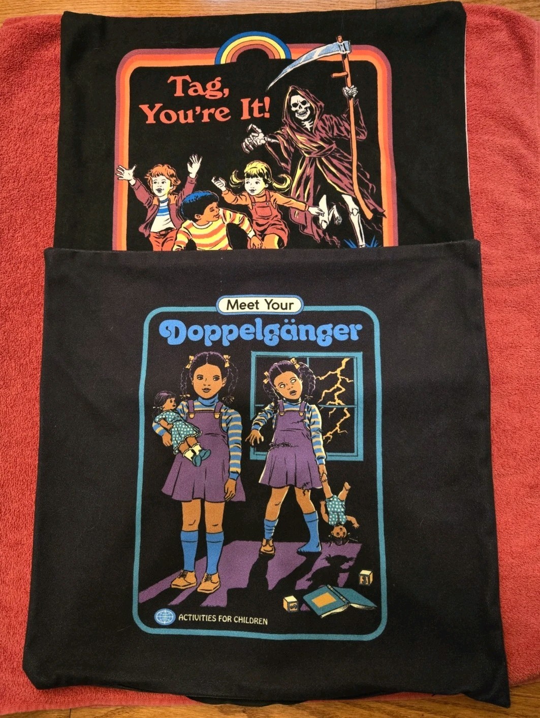 Lot 2 Rare Steven Rhodes Pillow Cases Meet Your Doppelganger Tag You're It
