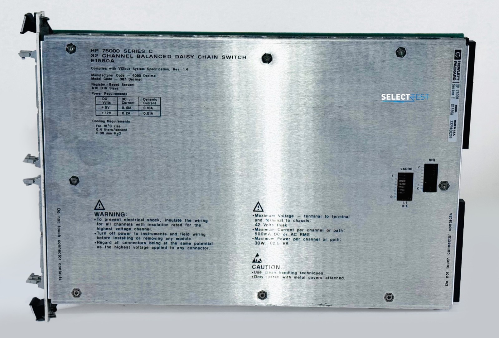 AGILENT (HP) E1550A 32-CHANNEL BALANCED MULTIPLEXER / DAISY-CHAIN SWITCH (REF R)