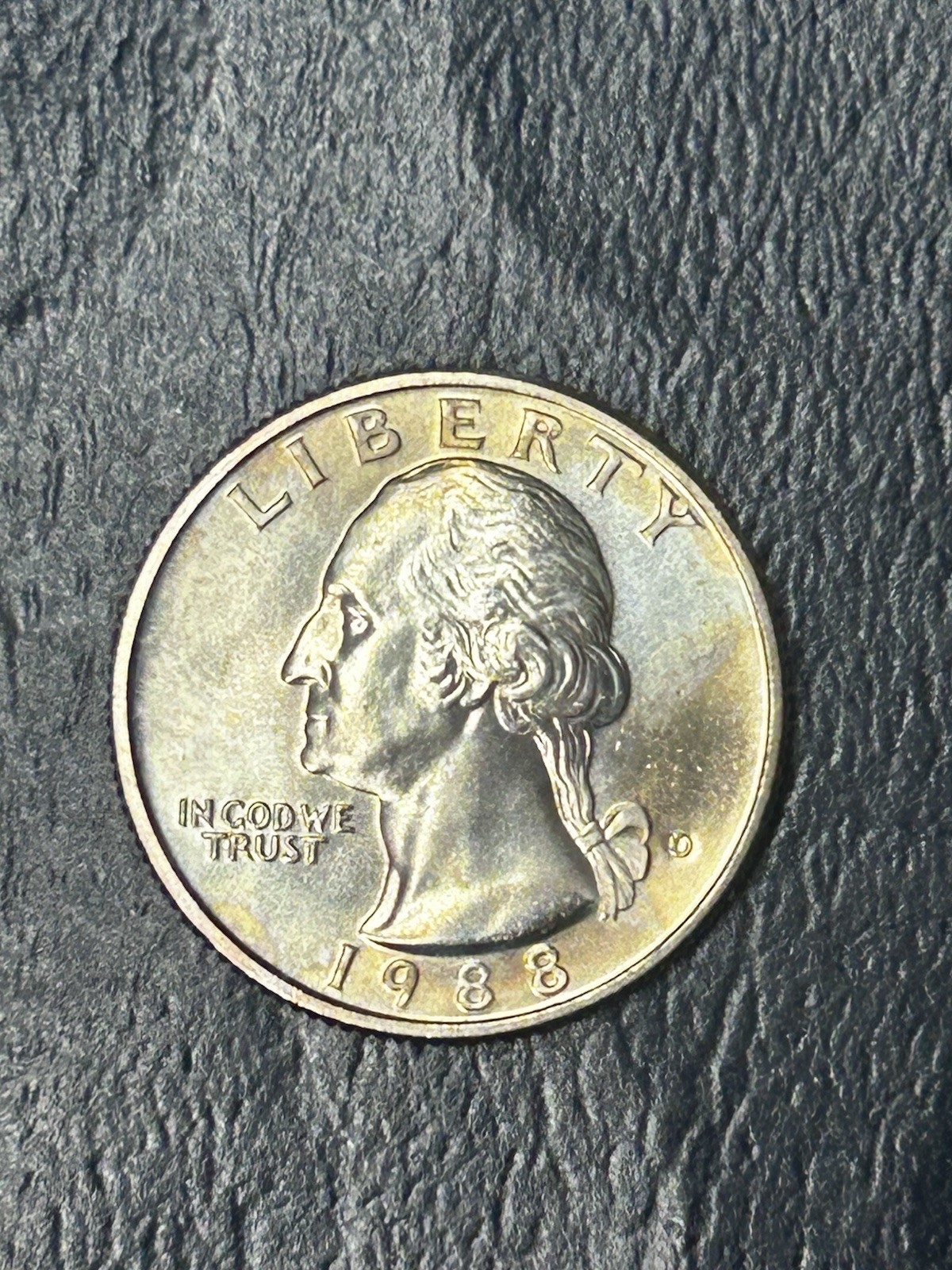 1988 D Washington Quarter Brilliant Uncirculated Full Feathers Mint State #L95