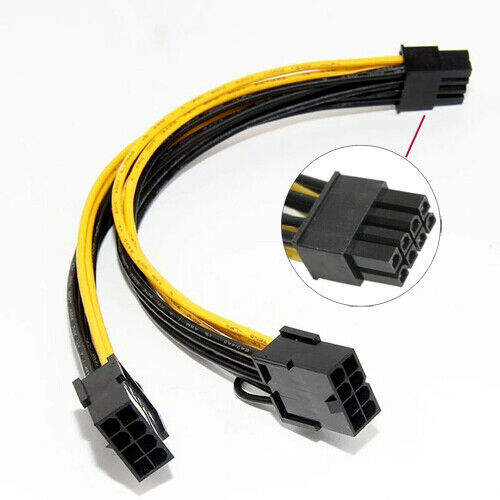 Dual 8 to 8 Graphics Card Power Cable For NVIDIA Tesla K80 M40 M60 P40 P100 V100