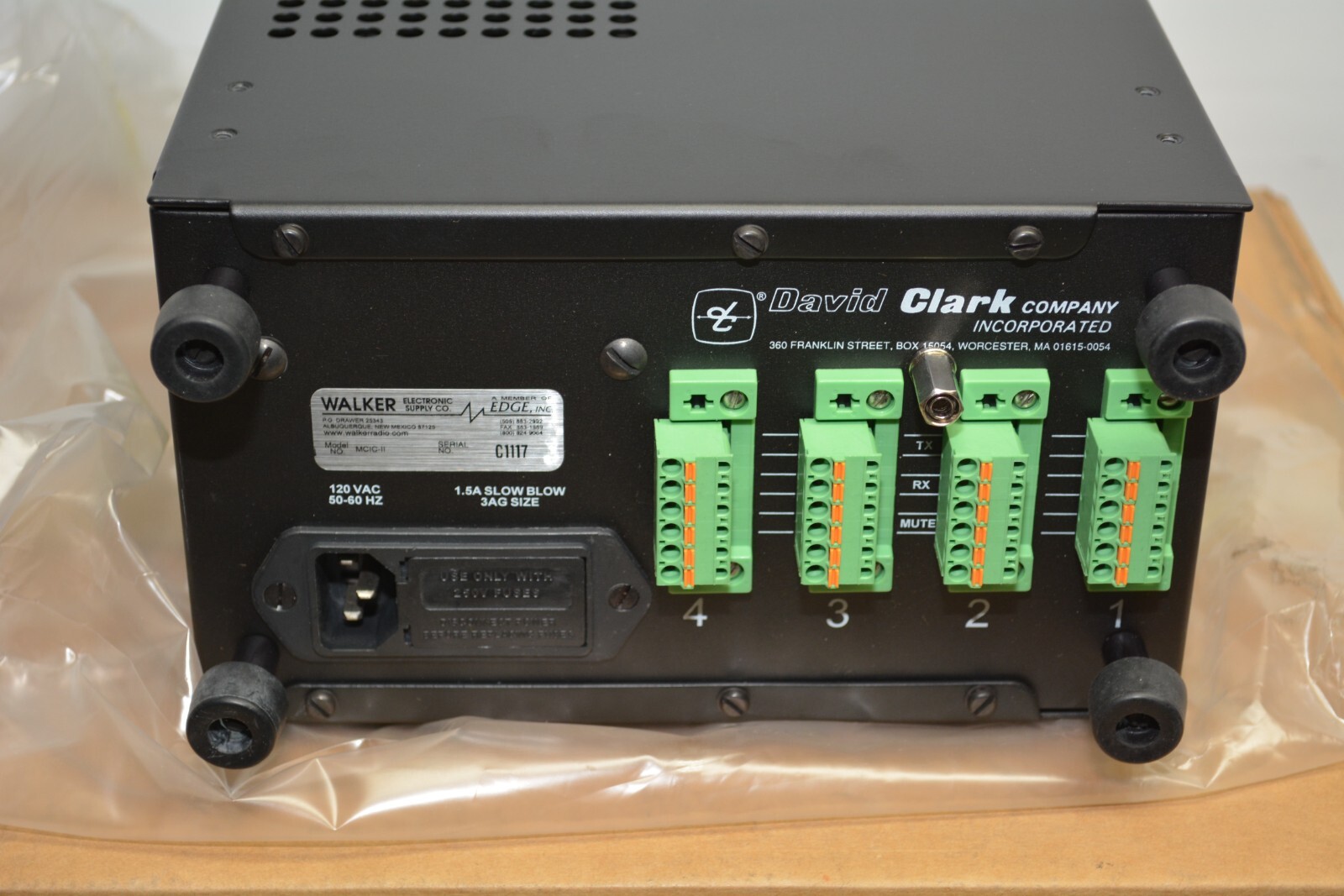 David Clark Multi-Channel Desktop Intercom P/N: 40543G-01 #W1976