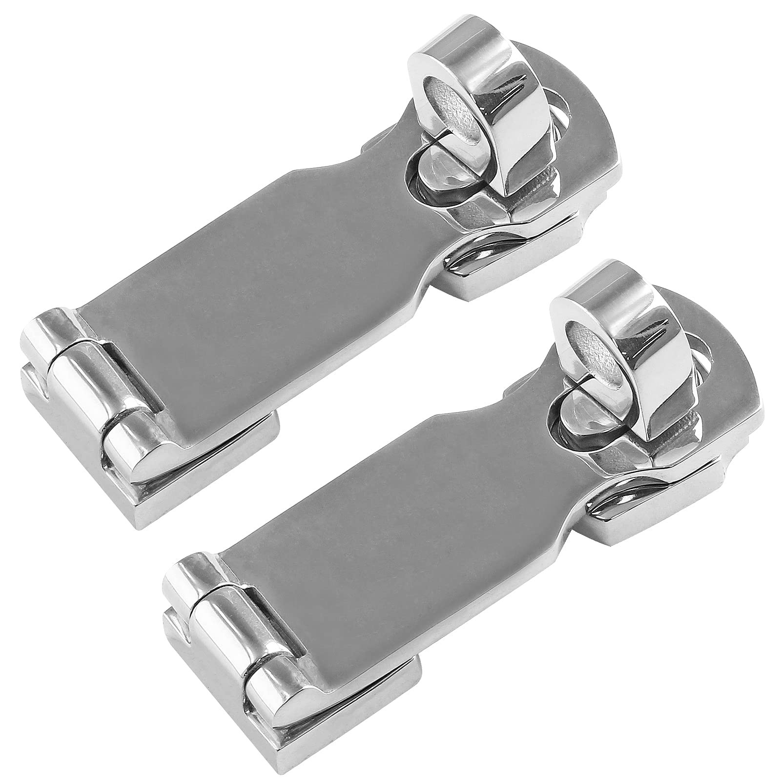 Bonsicoky 2Pcs Marine Grade 316 Stainless Steel Door Hasps, 3 Inch 2 Pieces