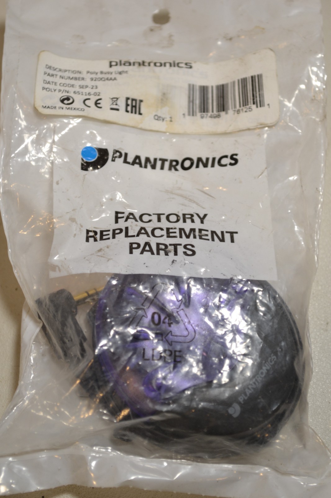 Plantronics 65116-02 Online Busy Indicator PN: 920Q4AA