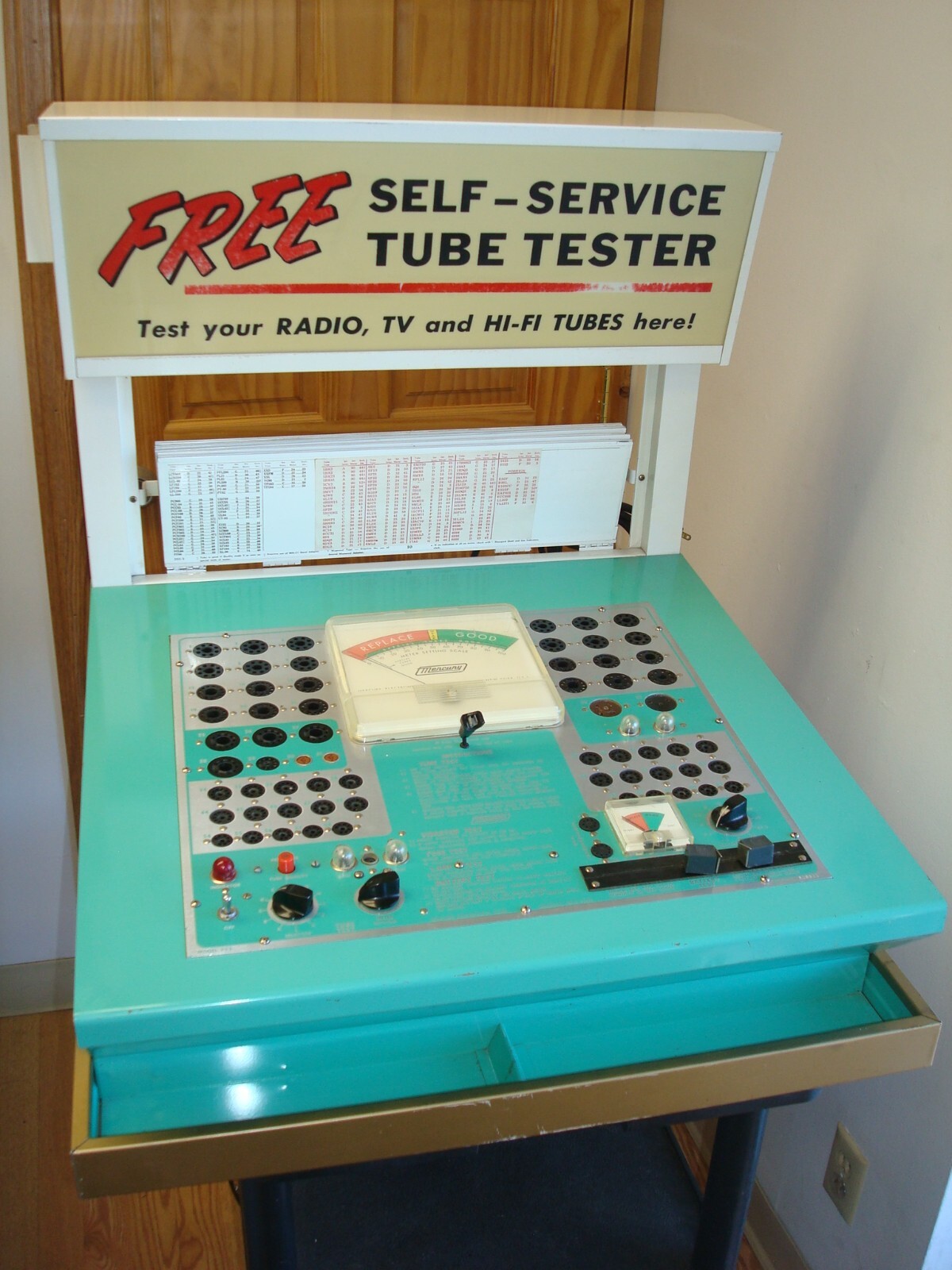 Vintage Vacuum Tube Tester Model 202 Mercury Electronics Self Service