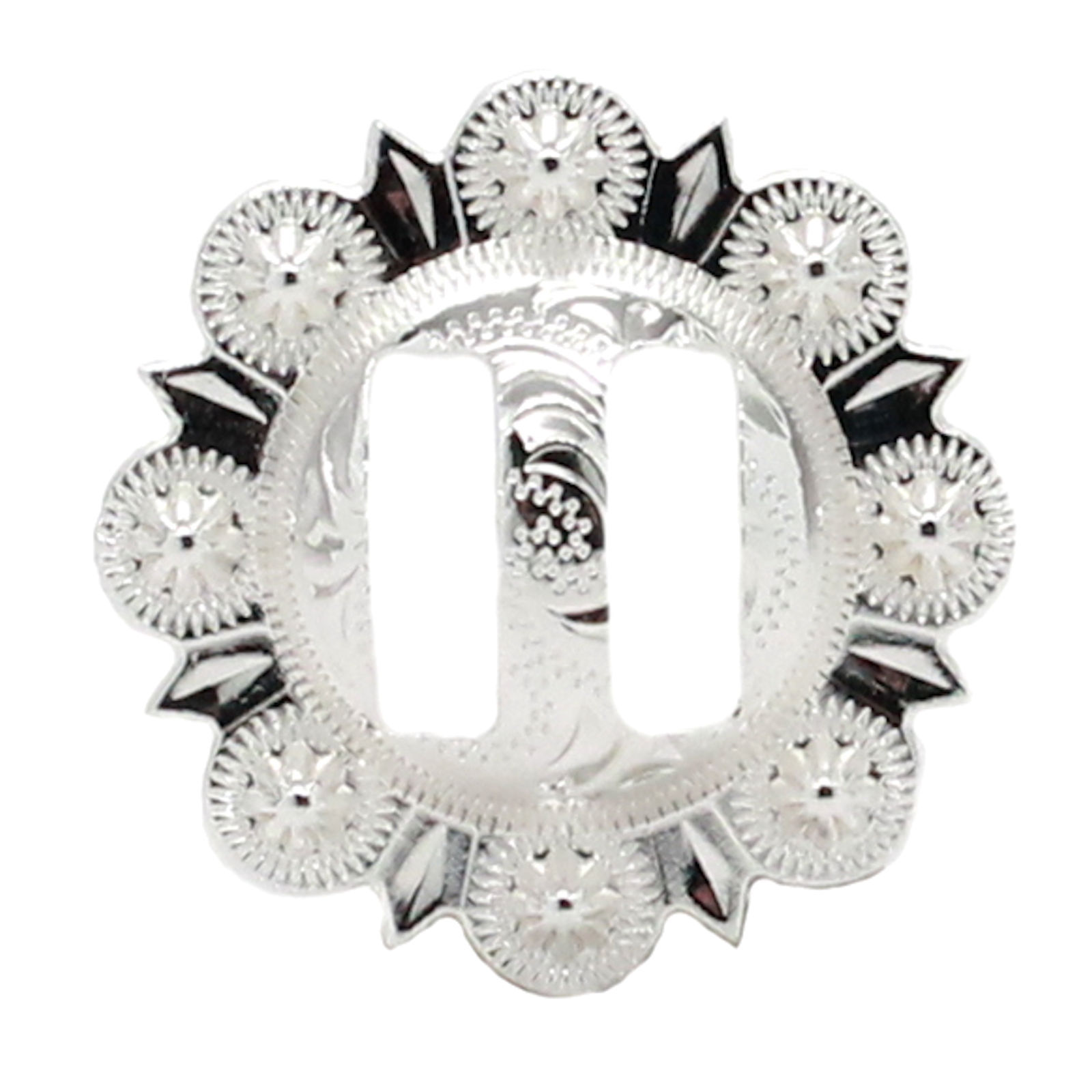 Slotted Concho Silver  1-1/4" 7861-02S