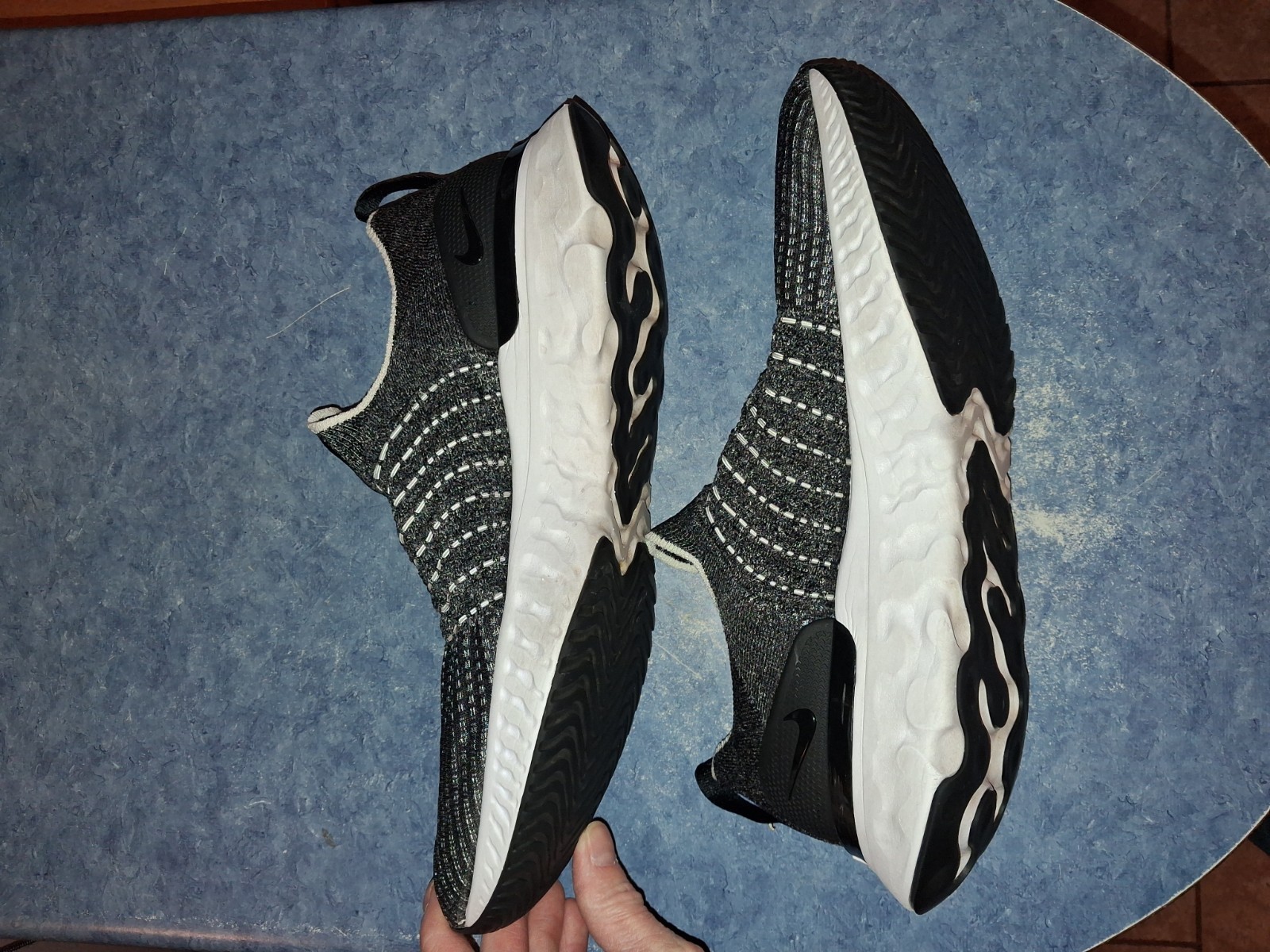Men’s Nike React Phantom Run Flyknit 2 Oreo CJ0277-003 Size 12.5 Nice&Clean!