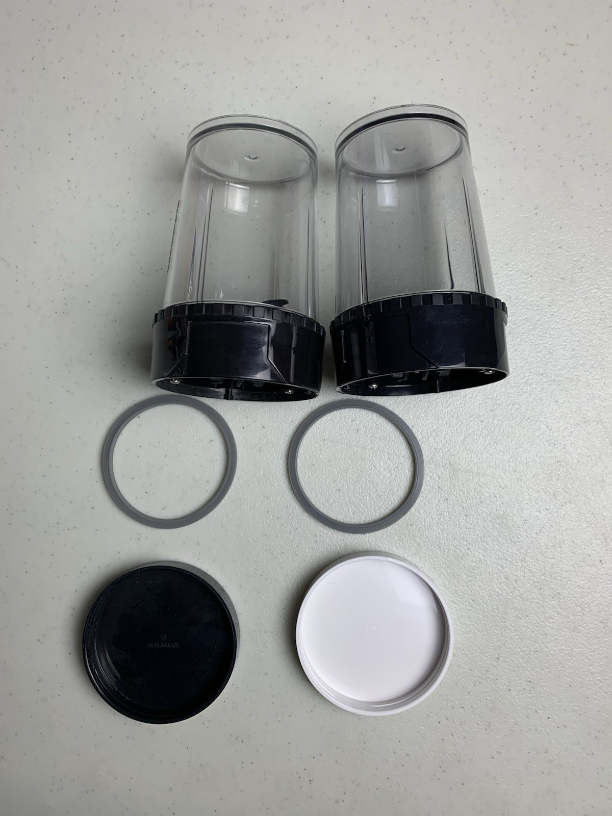 Cuisinart Blender 8 oz Chopping Cup Replacement Lot Of 2 With Blades & Lids