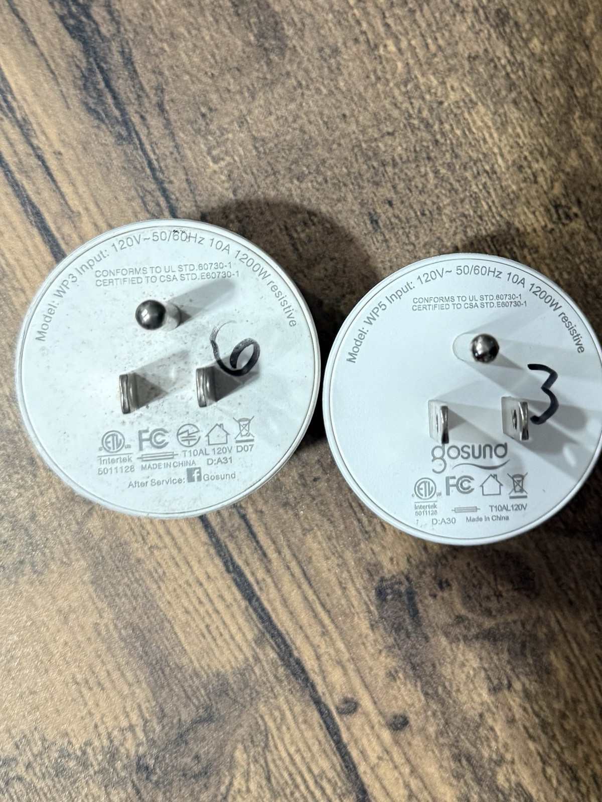 Gosund WiFi Smart Plug 120V 10A 1200W White WP3/WP5 (2-Pack)