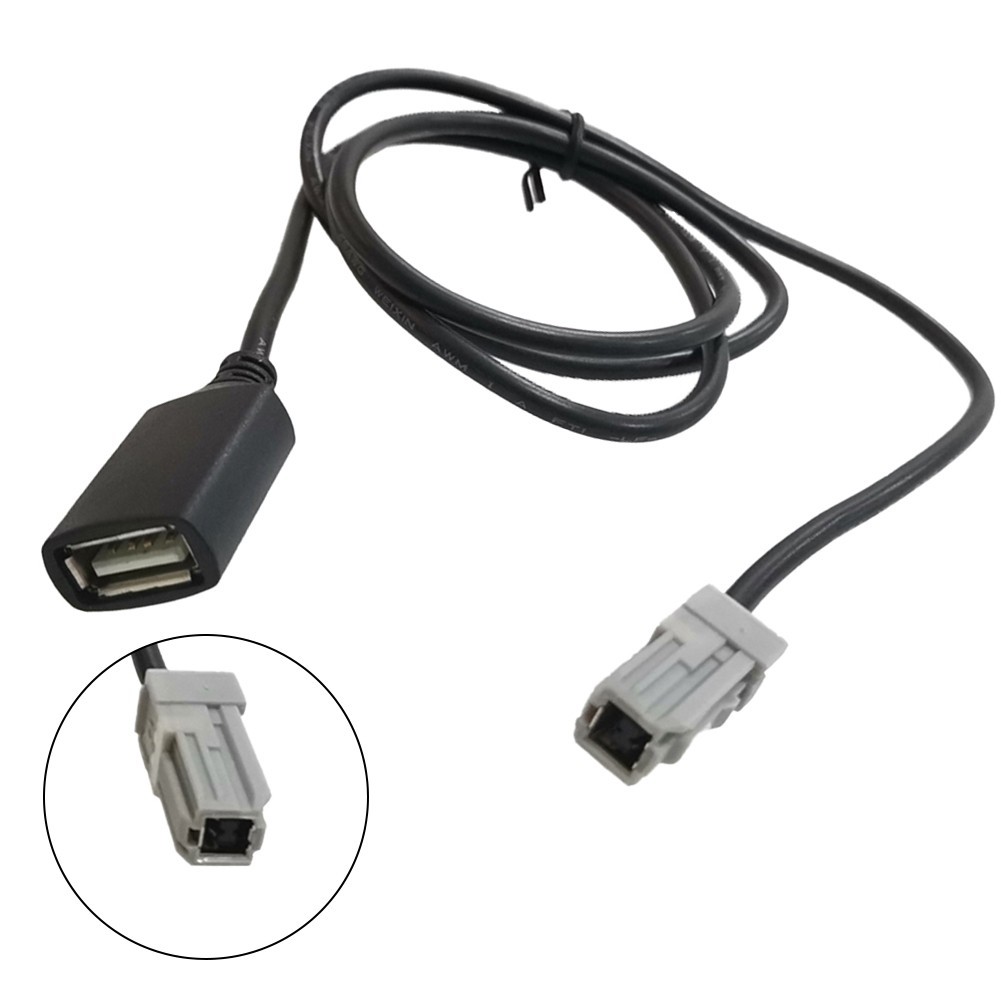 Car Aux Audio 100cm for MEDIA Wire To USB Adapter Correct Connector Brand New