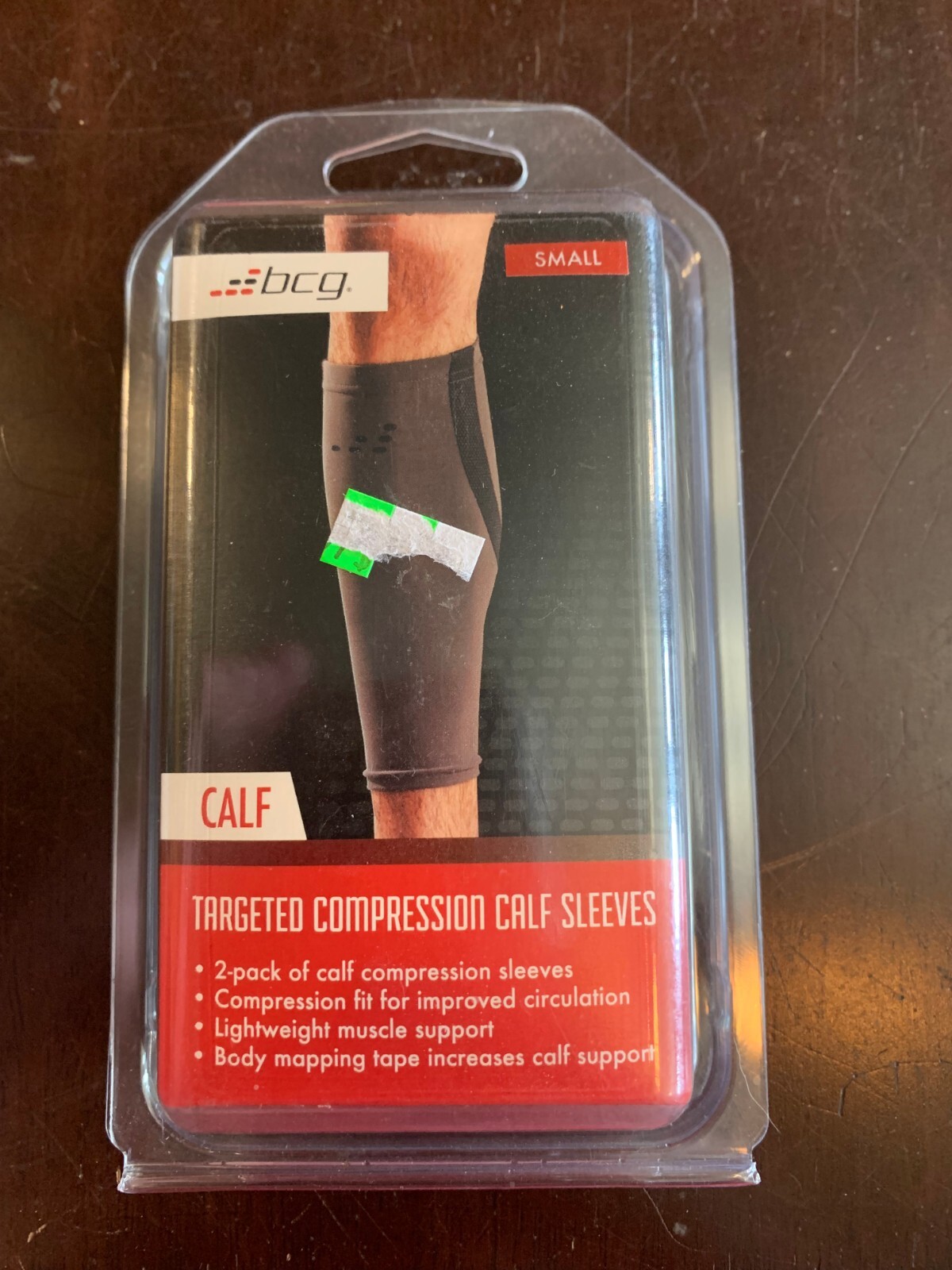 COMPRESSION CALF SLEEVES 2pk Small - improved circulation - lightweight BCG New!