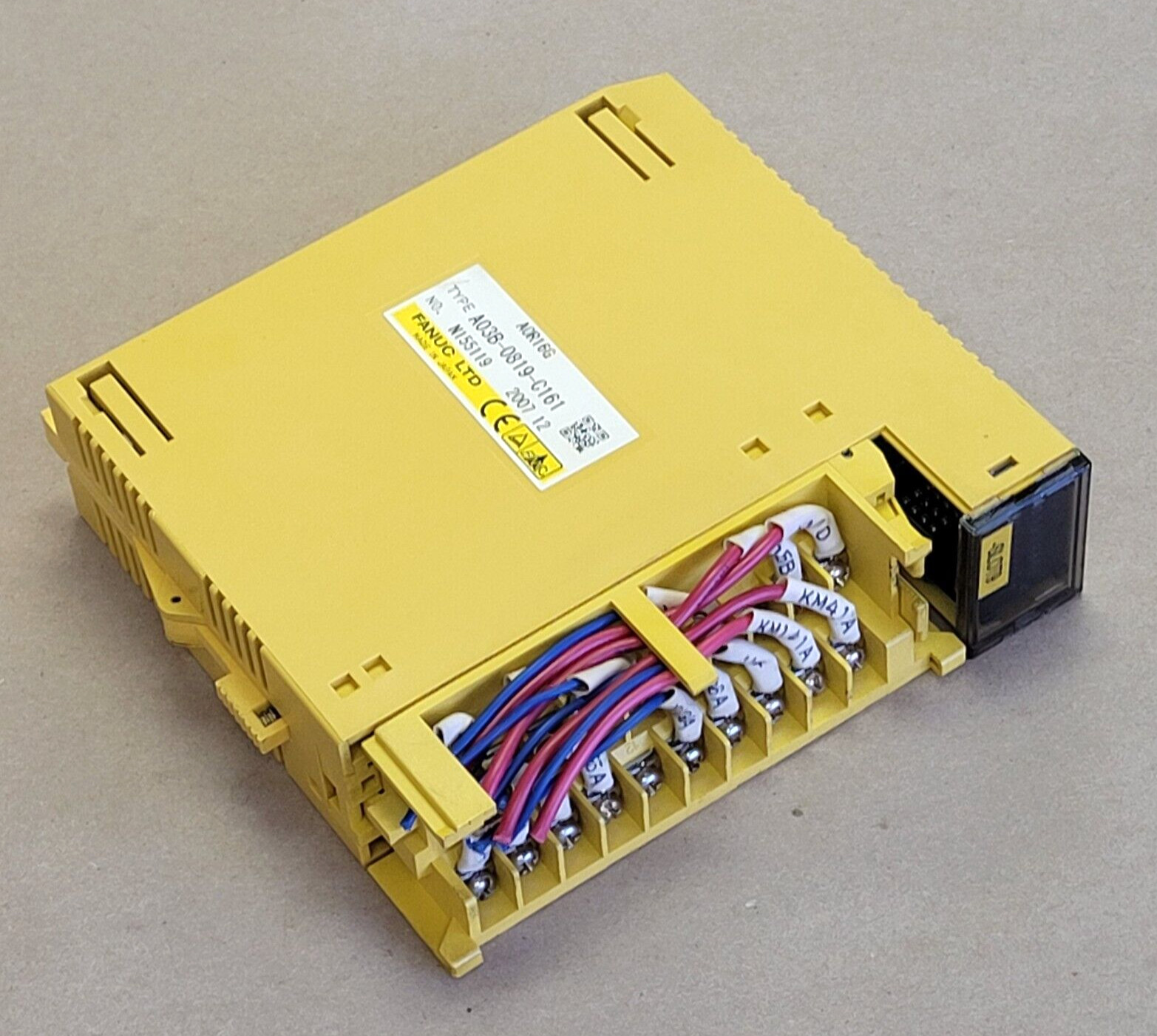 FANUC A03B-0819-C161 RELAY OUTPUT MODULE A0R16G, MISSING TERMINAL DOOR