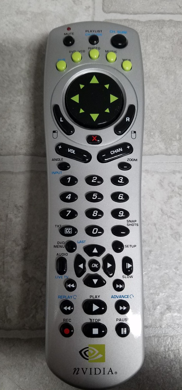 NVIDIA Personal Cinema Multimedia MC2 Remote Control UR88A NO BATTERIES