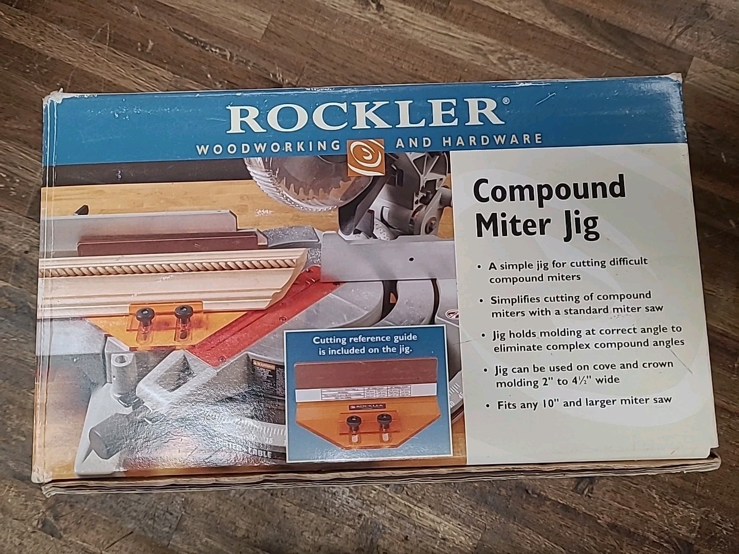 Rockler Compound Miter Jig New Woodworking Fits 10" Or Larger Miter Saw