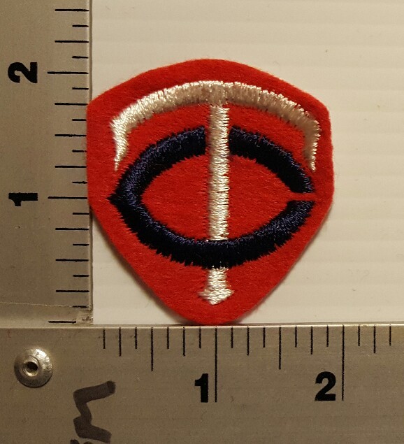 1-PCS MINNESOTA TWINS  (NAVY & RED)   VINTAGE EMBROIDERED PATCH