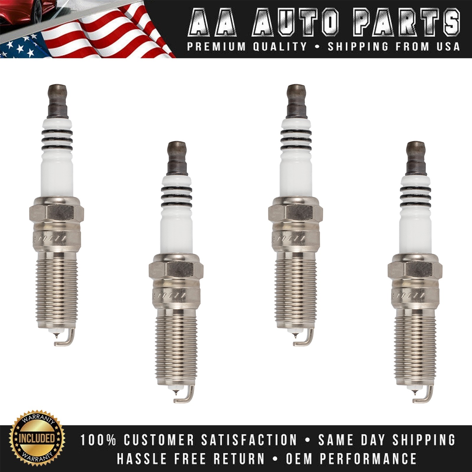 Set of 4 Platinum Spark Plugs for 2010-2017 GMC Terrain 2.4L l4 Replace 4513